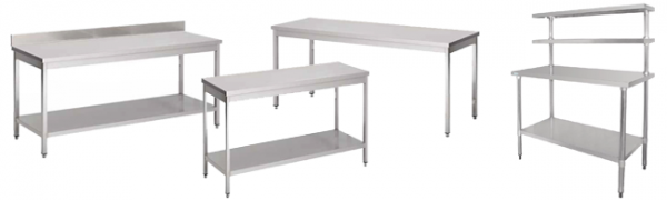 Tables de tri et de pliage en inox