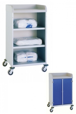 Chariot armoire  linge 2 tagres avec plateau