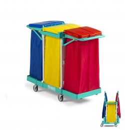 Chariot de collecte du linge triple MAGIC 50B