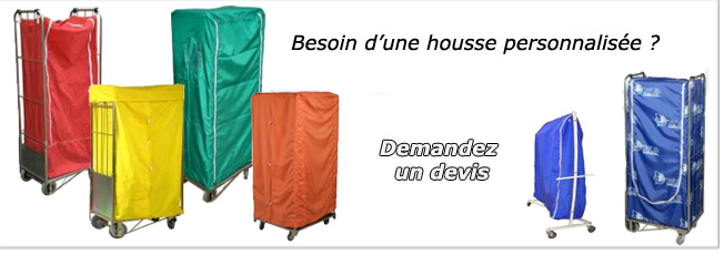 Housse de protection sur mesure, personnalisée, pour chariot.