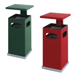 Poubelle cendrier 70L avec auvent amovible 