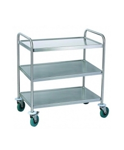 Chariot de service en inox 3 plateaux 820x500mm