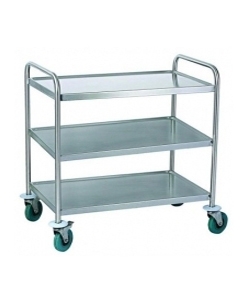 Chariot de service en inox 3 plateaux 1000x600mm 