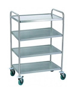 Chariot de service 4 plateaux 800x500mm en inox