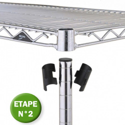 Rayonnage de stockage sur mesure : slectionnez les tagres en fil d'acier chrom
