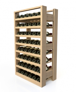 Prsentoir  vin professionnel, en bois - 48 bouteilles de vin 75cl