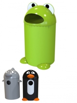 Poubelle d'extrieur FUN en plastique - 55 ou 75L