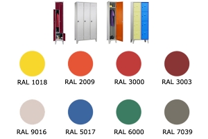 Option porte colore pour armoire vestiaire mtallique