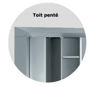 Option toit pent pour armoire vestiaire mtallique