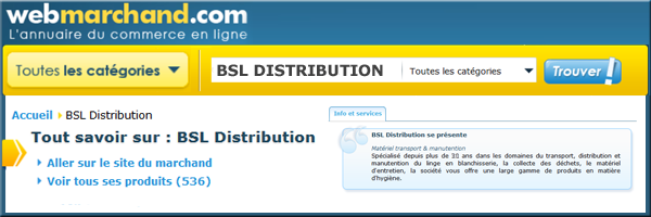 Webmarchand - BSL DISTRIBUTION :