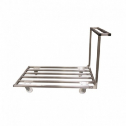 Chariot plateforme INOX - Plateau barreaud