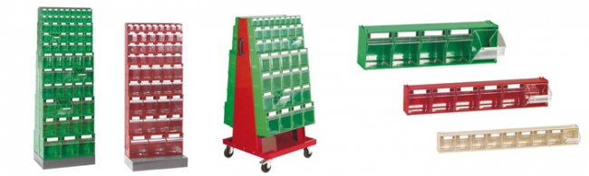 Chariots, supports et armoires pour blocs-tiroirs basculants