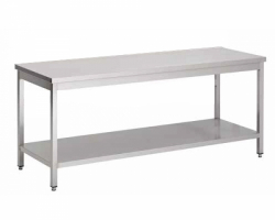 Table INOX professionnelle soude -  Profondeur 600mm