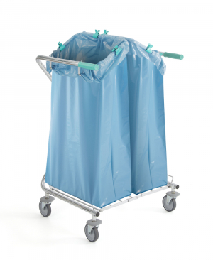 Chariot porte sac  dchets fixe DUST - 2x120L