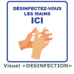 Affiches de prvention sanitaire - DESINFECTION DES MAINS