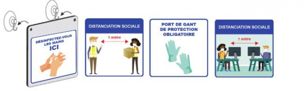 Affiche de prévention sanitaire - Equipement collectivité et mairie