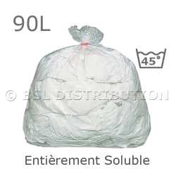 Sac  linge entirement soluble 90L - Eau chaude