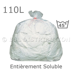 Sac  linge entirement soluble 110L - Eau chaude