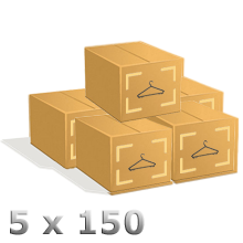 5 Cartons de 150 cintres incassables