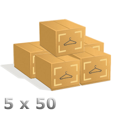 5 Cartons de 50 cintres incassables