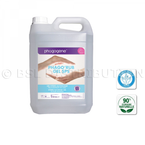 PHAGO RUB GEL SPS 5L - Gel hydro-alcoolique pour la dsinfection des mains