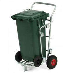 Chariot de cantonnier container 120L personnalisable