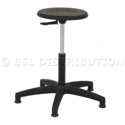 Tabouret assis debout, assise en mousse polypropylne.