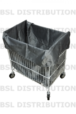 Chariot de collecte du linge pour blanchisserie 150L + Housse Grise