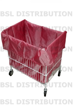 Chariot de collecte du linge pour blanchisserie 150L + Housse Rouge