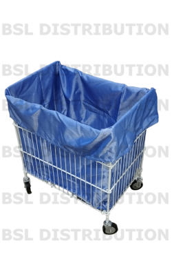 Chariot de collecte du linge pour blanchisserie 150L + Housse Bleue