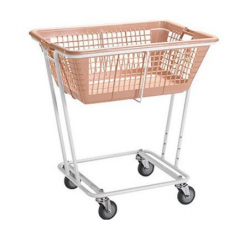 Chariot porte corbeille  linge, hauteur rglable